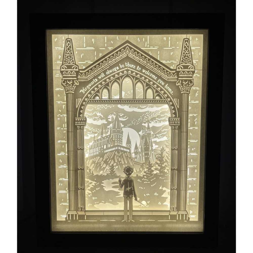 LitJoy Harry Potter Hogwarts Is Home Light Box Shadow Box Art Fairyloot Rare